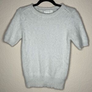 A.L.C. Angora Blend Italian Yarn Short Sleeve Sweater